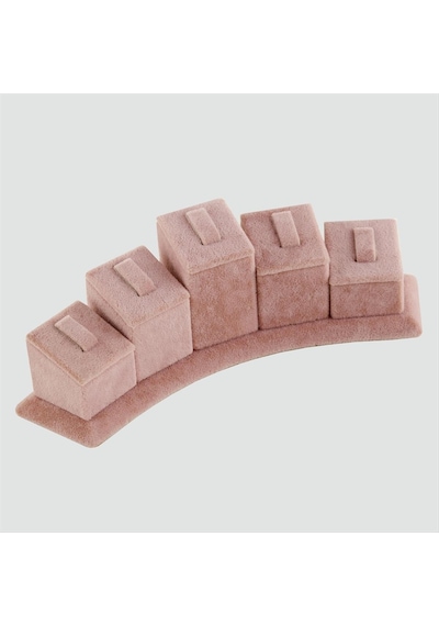 5-li - 183 - Anfora Kumaş Yüzük Standı - Concepta - Açık Pembe