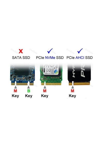 Ngff M-Key Nvme Ahcı Ssd To Pcı-E 3.0 1X 4396A 960 Evo Kart Çevir