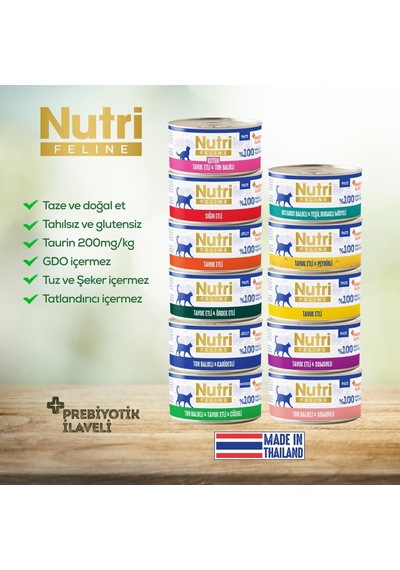 Karışık Tahılsız, Glutensiz Yaş Kedi Maması, 6 X 85 Gr