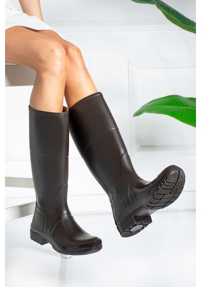 Wolk Shoes Hunterr Kadın Yagmur Çizmesi Su Gecirmez Kahve - 306228758 Kahve