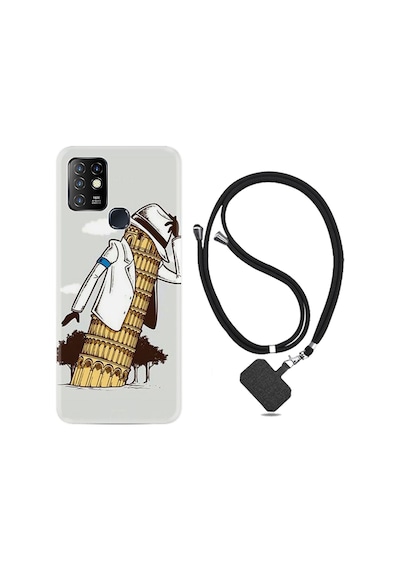 Infinix Hot 10 Kılıf Boyun Askılı Black In The Woman 1367