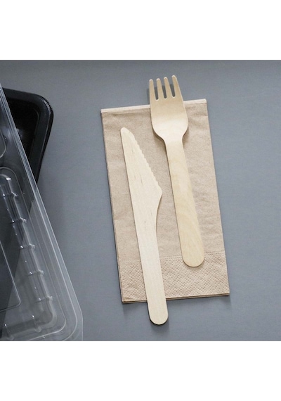 Ekolojik Tahta Bıçak 16.5 Cm - 100'lü 16 X 27