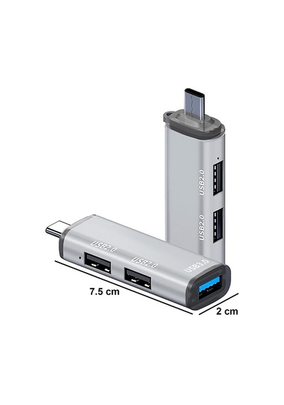Type-c To Usb 3.0 Çoklayıcı / 3in1 Usb Çoğaltıcı Hub / 1xusb 3.0