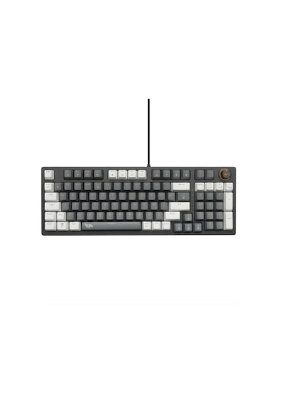 Mekanik Rgb Gaming Kablolu Klavye Mavi Switch Knob Kontrollü Ses Ayarı Türkçe Q Numpadli Full Size Gaming Keyboard Double Shot Type-c Kablolu Rgb Mekanik Örgü Kablolu Oyuncu Klavyesi