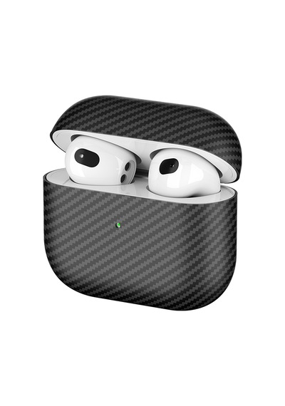 Apple AirPods Uyumlu 3. Nesil Zore Airbag 43 600d Karbon Fiber Kulaklık Kılıfı Siyah