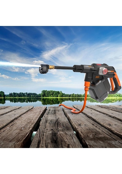 Worx WG633E 20V 4.0Ah Li-ion 56 Bar Kömürsüz Basınçlı Yıkama Tabancası + 2 Parça Yıkama Seti