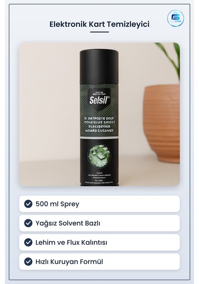 Elektronik Kart Temizleme Spreyi 500 Ml Yağsız Solvent Bazlı Lehi