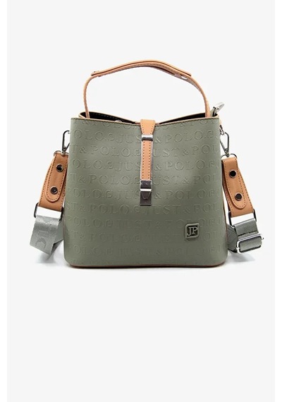 Just Polo Kadın Orta Boy Ayarlanabilir Askılı Şık El & Omuz Çantası Shoulder Bag Yeşil