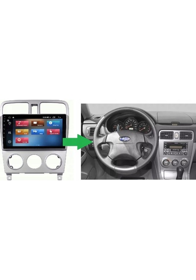Subaru Forester - Araç Multimedya Ekran - 4gb 64gb - S - Gri - 2003 - 2008 - 9 Inch - Myway