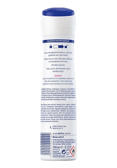 Nivea Black & White Invisible Clear Kadın Sprey Deodorant 4 x 150 ML