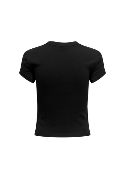 Only Onlelına S/s O-neck Short Top Jrs Noos Kadın Siyah Bluz - 15320229 Siyah