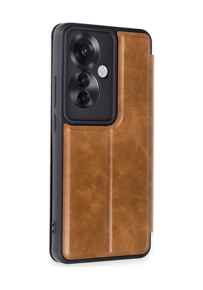 Reno 11f Kılıf Flip Cover - Taba Bz8683140767952