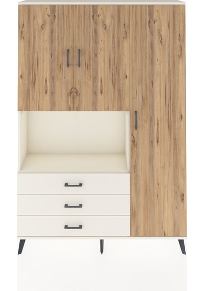 Arges Dolap 7 Raflı 3 Çekmeceli 3 Kapaklı 132x30x195 Aytaşı-ç... Aytaşı