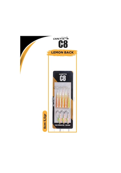 Caretta C8 8cm 5.5gr Lrf Silikon Yem Lemon Back