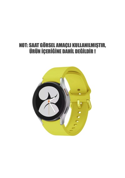 Samsung Galaxy Watch 5 40mm Kordon Solid Silicone Band Sarı Çok Renkli