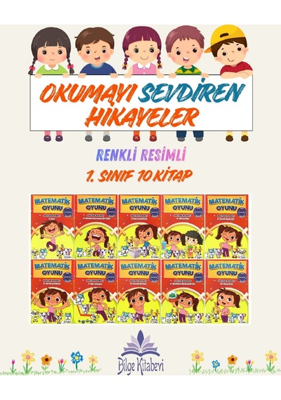 1. Sınıf Okumayı Sevdiren Renkli Resimli Hikayeler 6 - 10 Kitap