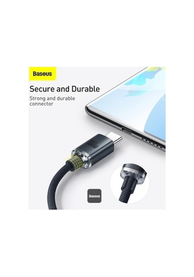 Baseus Crystal Shine 100w Usb To Type-c Hızlı Şarj Kablo 1.2 Mt Cajy000401