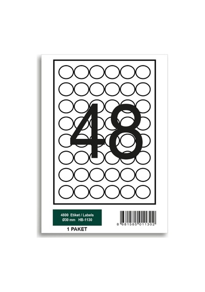 Herboy Hb-1130 30 X 30 Mm A4 Laser Etiket 100 Adet