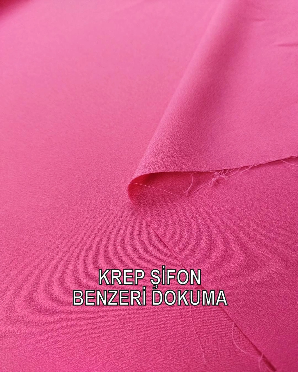 Krep Şifon Pembe Renkte En 140 Cm X Boy 285 Cm -3144