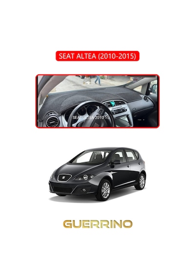Seat Altea 2010-2015 Torpido Koruma Halısı Kırmızı Kenar