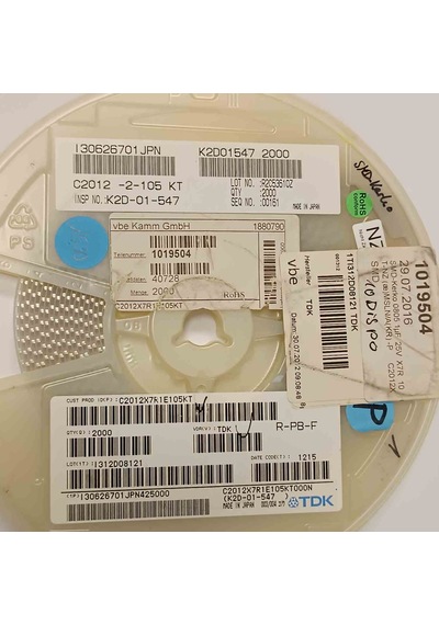 C2012x7r1e105kt 1mf 25v 805 Tdk Smd Seramik Kondansatör 67 Adet
