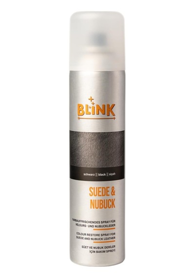 Blink Süet Ve Nubuk Deriler İçin Renk Canlandırıcı Bakım Spreyi, 250ml, Siyah Diğer