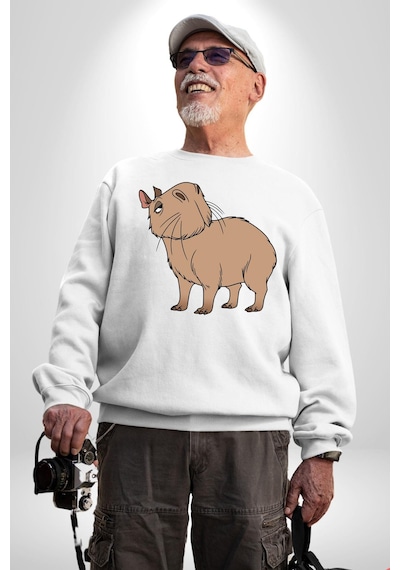 Chispi Unisex Beyaz Sweatshirt Beyaz
