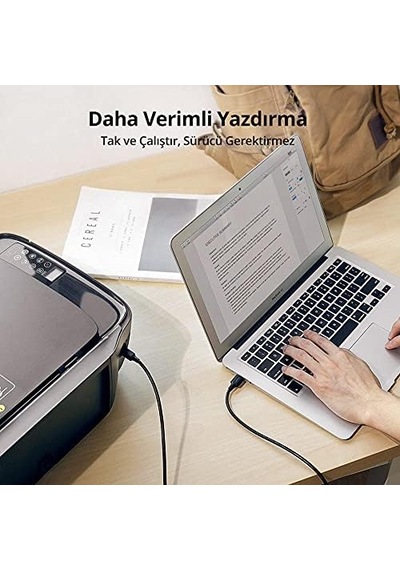 Usb-a 3.0 & Usb-b 3.0 Yazıcı Kablosu, 1 Metre, Siyah