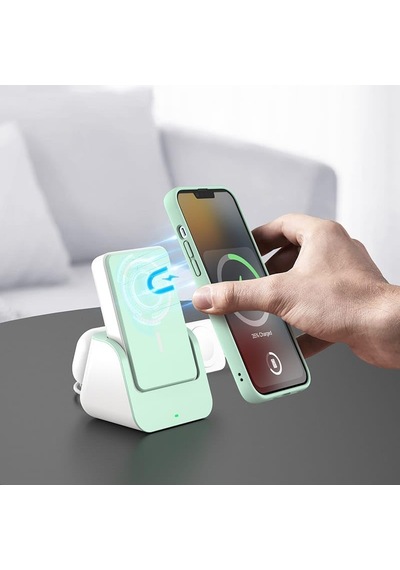 Kablosuz Power Bank Magsafe Uyumlu Büyük Güç Kaynağı Şarj Seti 10000 Mah Stand Olabilir Cep Telefonu Tablet Saa