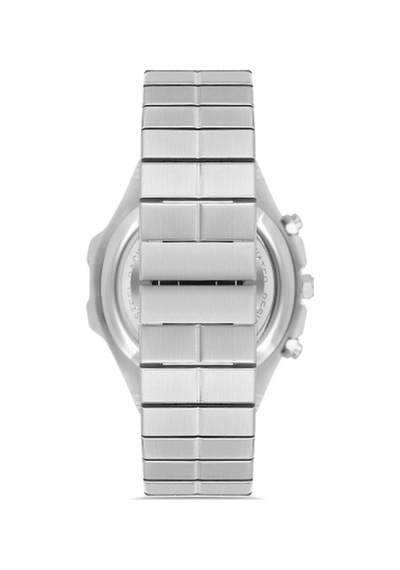 Ferro Quartz Çelik Metalik Gri Turkuaz Kadran 42 Mm Erkek Kol Saati