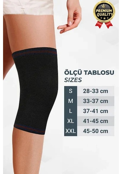 Premium Seri Konforlu Maksimum Koruma Ortopedik Çift Taraflı Elastik Örme Likralı Spor Dizlik Unisex Çok Renkli