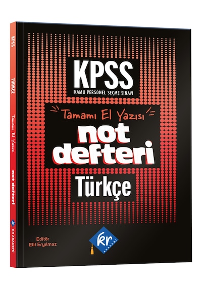 2026 Önlisans- Lise KPSS Türkçe Konu Anlatımlı Not Defteri KR Akademi Yayınları