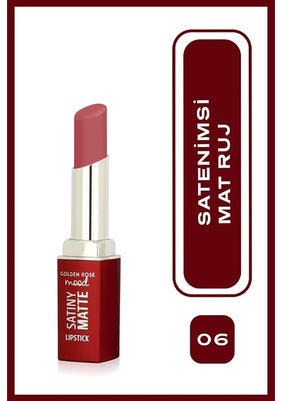 Mood Satiny Matte Lipstick No:06 Peach Amber - Mat Ruj Çok Renkli Mood Satiny Matte Lipstick No:06 Peach Amber - Mat Ruj Çok Renkli