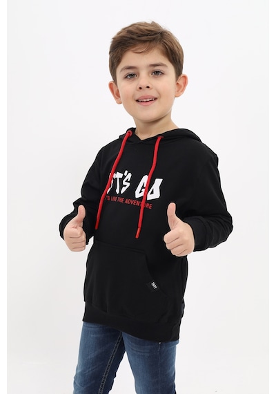 Toontoy Erkek Çocuk Baskılı Sweatshirt Siyah