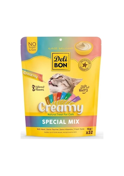 Delibon Creamy Ödül Maması Karışık Çeşit 15gr 32li Paket