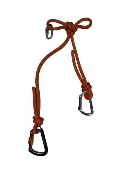 Göbek Bağı Karabinalı - Lanyard 10 Mm Turuncu - Sarı