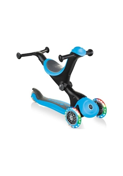 Globber Go Up Deluxe Işıklı Teker Çocuk Scooter Mavi