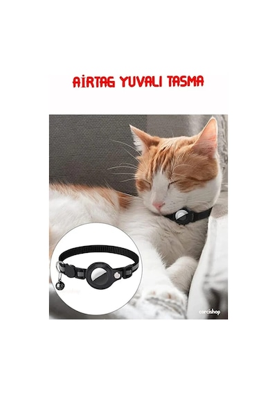 Airtag Uyumlu Kedi Ve Köpek Tasması Kilitli Güvenlik Aparatı Pembe