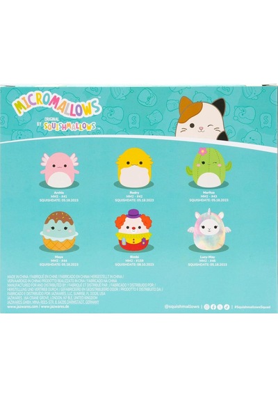Micromallows Squishmallows Mini Yumuşak Peluş Oyuncak 24 Lü Figür Seti - 6 Cm Çok Renkli
