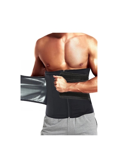 Sauna Etkili Unisex Karın Bölgesi İçin Balenli Termal Performans Kemeri Gri