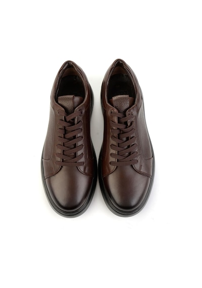 Bambi Kahve Hakiki Deri Erkek Sneaker E01593520541 Kahve