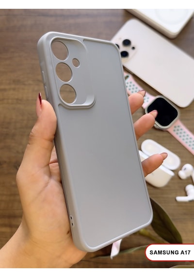 Samsung Galaxy A17 Uyumlu Kamera Korumalı Darbeye Dayanıklı Renk Atmayan Keep Silikon Kılıf Gri