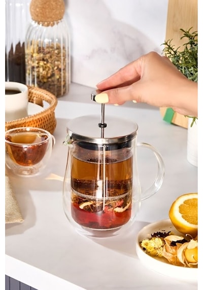 Karaca Pia Kiku French Press 600 Ml Şeffaf