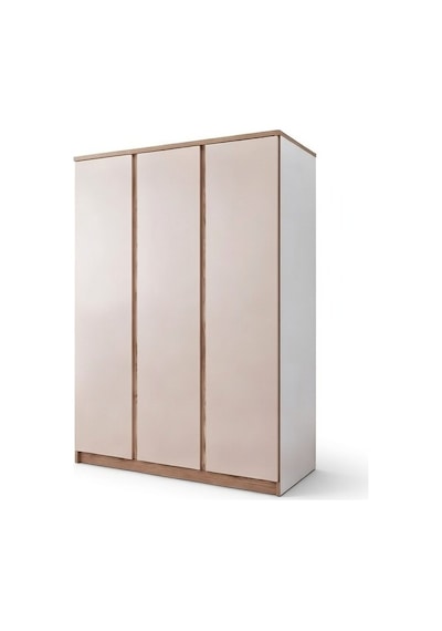 Asel 3 Kapaklı Elbise Dolabı Modern Gardırop Kıyafet Dolabı Beyaz