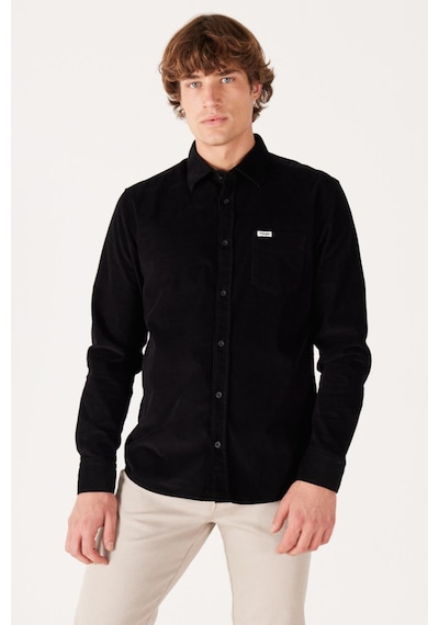 Wrangler Erkek Kadife Gömlek Black Black