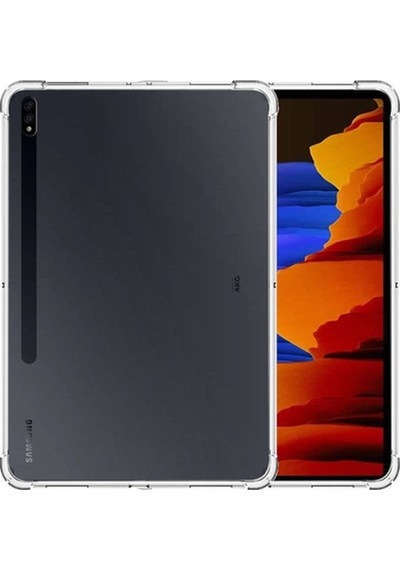 Samsung Uyumlu Galaxy Tab S7+ Sm-T970 12.4" Köşe Korumalı Anti Şok Şeffa