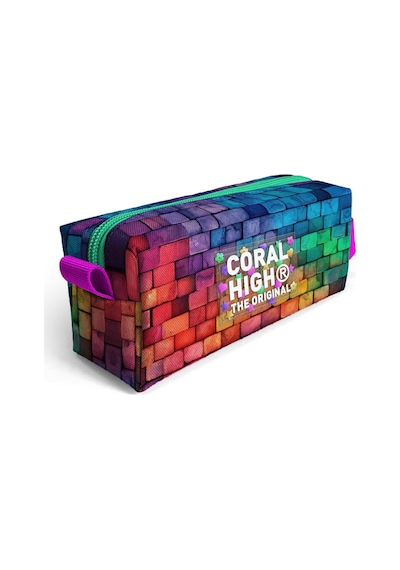 Coral High Pembe Lacivert Grafiti Yazılı 3 Lü Okul Çanta Seti Set0123629
