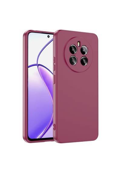 Zore Realme 12 4g Kılıf Omsy Mara Lansman Kapak - Kırmızı