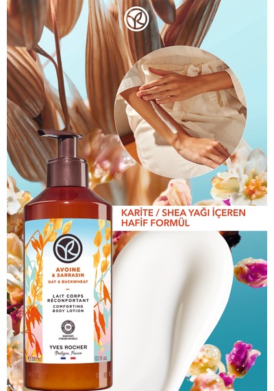 Yves Rocher Vücut Losyonu - Nemlendirici Besleyici Rahatlatıcı Yulaf & Karabuğday -vegan-390ml