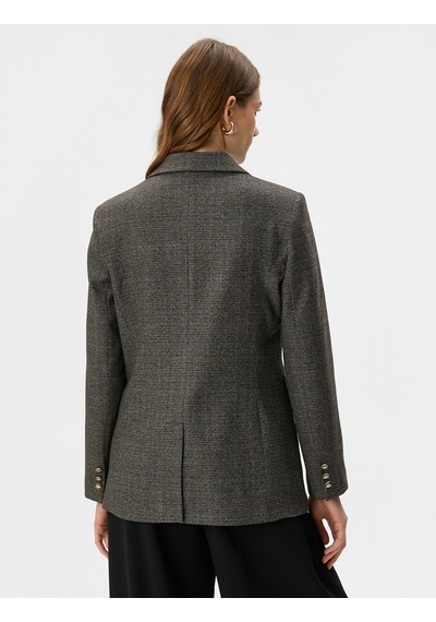Koton Blazer Ceket Kruvaze Düğmeli Kapaklı Cepli Kahverengi Ekose 4wak50213uw 4WAK50213UW5C0 Kahverengi Koton Blazer Ceket Kruvaze Düğmeli Kapaklı Cepli Kahverengi Ekose 4wak50213uw 4WAK50213UW5C0 Kahverengi